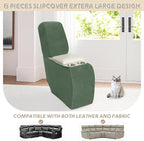 Arfntevss Sectional Recliner Couch Covers Velvet Corner Sectional Sofa Cover - Image 3