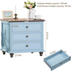 Joaxswe 24" Wide Farmhouse Night Stand Set of 2, Large End Table - Image 3