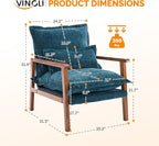 VINGLI Mid-Century Modern Cloud Accent Armchair - Image 2