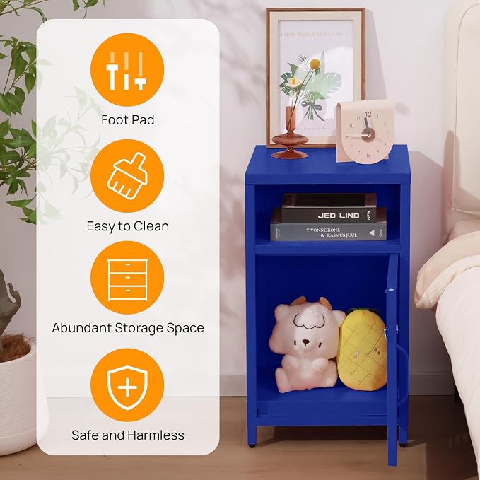 ALBAD Compact Metal Nightstand - Image 3