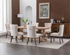 KCC Velvet Dining Chairs Set of 6, Upholstered High-end Tufted Dining Room Chair - Image 11