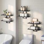 HOOBRO Floating Shelves, 15 Inch Wall Shelf Set of 3, Wall Mounted Storage - Image 5