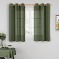 54 Inch Sheer Linen Curtains for Windows 2 Panels Set, Bronze Grommet Light by LAMIT