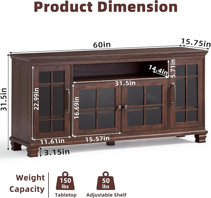 SAVOR LIFE Large Sideboard Buffet Cabinet - Image 2