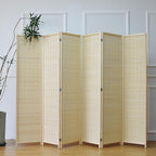Furnnylane 6 Panel Bamboo Room Divider – 5.6 ft Tall Folding Privacy Screen - Image 2