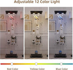 Glass Display Cabinet with LED Light and Lock, 4-Shelf Fast Installation Curio - Image 3