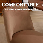 RIVOVA Modern Dining Chairs Set of 4, Comfortable Velvet Fabric Upholstered - Image 4