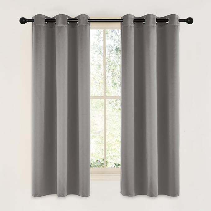 NICETOWN Room Darkening Cafe Satin Curtains by NICETOWN