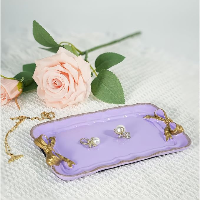 Vintage Decorative Tray Jewelry Tray Towel Tray Storage Tray Rings Necklace - Image 3