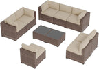 Aoxun Patio Furniture Sets, 10-Piece Outdoor Patio Furniture - Image 9