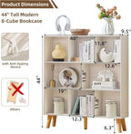 LEYAOYAO 8 Cube Bookshelf, 3 Tier Bookcase - Image 2
