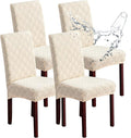 Genina Waterproof Chair Covers for Dining Room, Stretch Jacquard Dining Chair by Genina