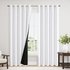 ChrisDowa White 100% Blackout Curtains by ChrisDowa