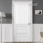 Chyhomenyc White Sheer Curtains 36 inch Length 2 Panels Set | Light Filtering - Image 3