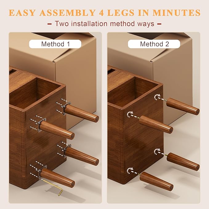 Narrow Nightstand 2 Drawers - Image 6