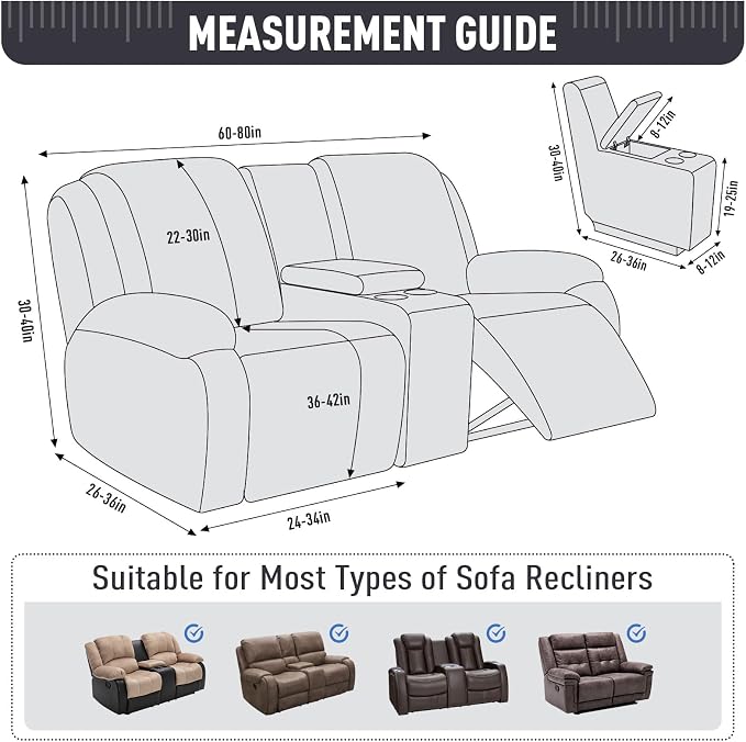TAOCOCO Loveseat Recliner Cover - Image 5