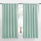 NICETOWN Blackout Curtains for Bedroom, Aqua Blue, 1 Pair, 62 by 63-inch by NICETOWN