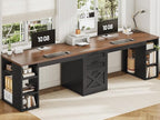 SEDETA Farmhouse 96.5" Office Desk - Image 7