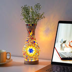 Mosaic Vase Lamp, Turkish Moroccan Table Lamp，Colorful Handmade Glass Vase - Image 4