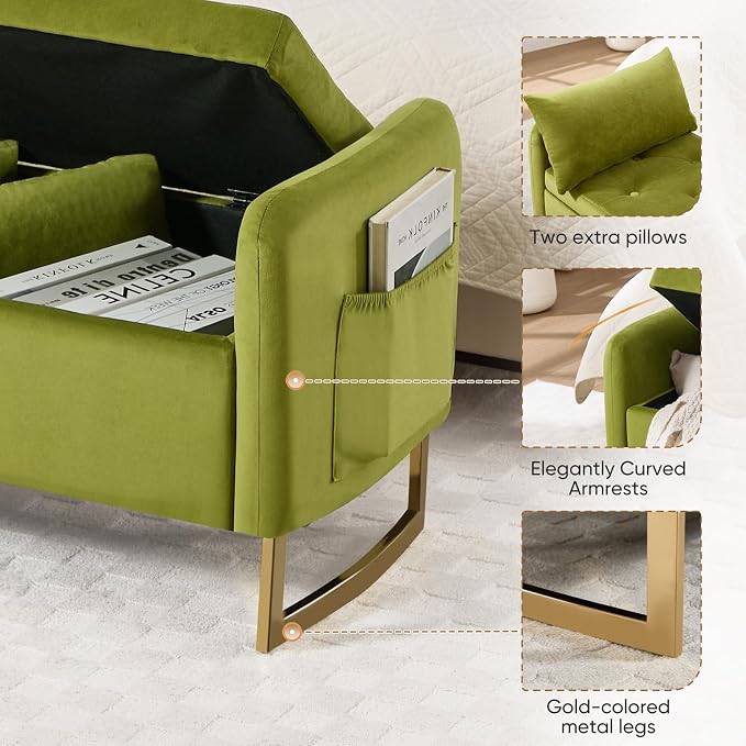 48" End of Bed Bench, Modern Storage Benches - Image 5