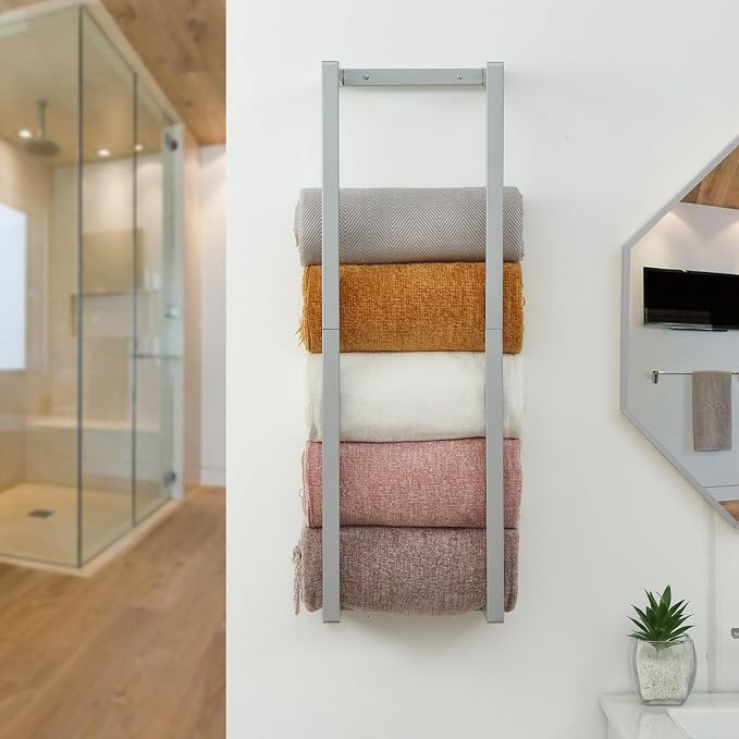 Wall Mounted Metal Bathroom Towel Rack - Image 2
