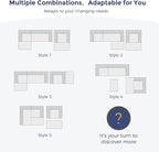 MAXYOYO Sectional Sofa Couch and Chaise Lounge, L Shaped Modern Cloud Couch - Image 9