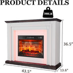 44" LED Lights Electric Fireplace - Image 2