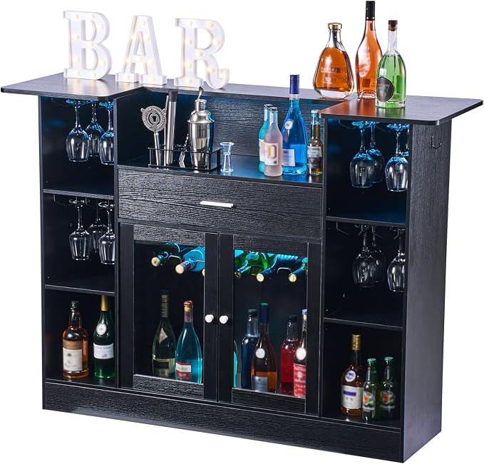 VEVOR Home Bar Unit, Wine Bar Cabinet Table 4-Tier by VEVOR