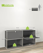 Metal Sideboard with 2 Flap Doors, DIY Modern Home Furnishing, Foyer - Image 6