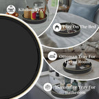 MAONAME Black Decorative Tray for Coffee Table, Modern Round Serving Tray - Image 7