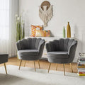HULALA HOME Modern Velvet Accent Chairs Set of 2 by HULALAHOME