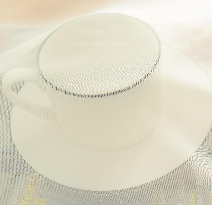 SpaceDresser Ivory Sheer Curtains 4 Panels Rod Pocket Semi-Sheer Curtain 63 - Image 7