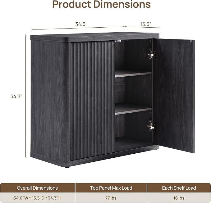 SICOTAS Buffet Cabinet with Storage 103.8" Sideboard Accent Modern Credenza - Image 2