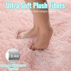 Soft Pink Fluffy Shag Pastel Area Rugs - Image 7