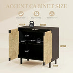 31.5" Accent Storage Cabinets, Modern Boho Sideboard - Image 2
