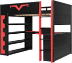 Full Size Gaming Loft Bed with Integrated Desk & RGB LED Lights, Pro-Gamer Bunk - Image 5