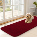 OLANLY Dog Door Mat for Muddy Paws 47x17, Super Absorbent Chenille Mud Mat | Red by OLANLY