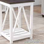 ChooChoo Farmhouse End Table, Rustic Vintage End Side Table - Image 9