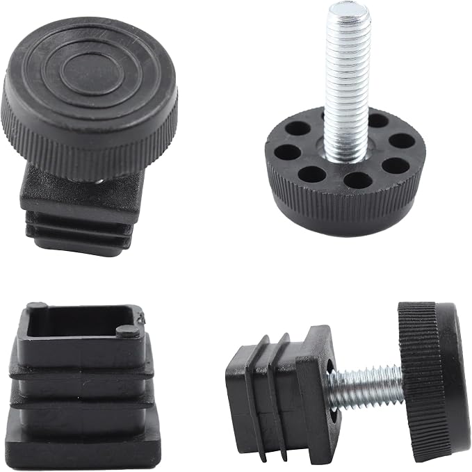 8Pcs Adjustable Leveling Feet, Square Insert Kit, Furniture Glide Leveler - Image 3