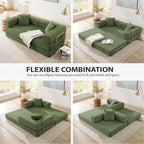 HANXIN 78 Inch Convertible Sleeper Sofa Bed, Folding Floor Mattress Couch - Image 5