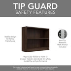 Bush Home Small 2 Shelf Bookcase, 2 Tier Bookshelf Storage Cabinet - Image 7
