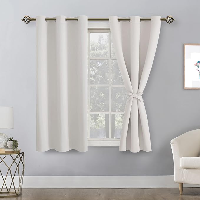 Blackout Curtains for Bedroom, 2 Drape Panels, 52 x 45 Inch | Thermal Insulated - Image 8