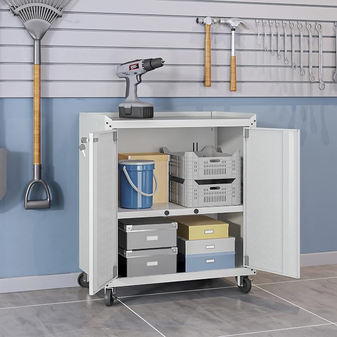 Manhattan Comfort Fortress Rolling Garage Storage Cabinet - Image 4