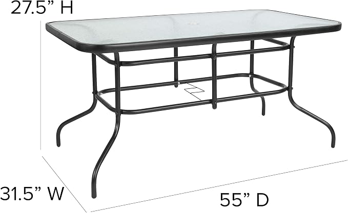 Flash Furniture Lila 5 Piece Patio Dining Set - Image 5