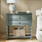 HULALA HOME Farmhouse Storage End Table by HULALAHOME