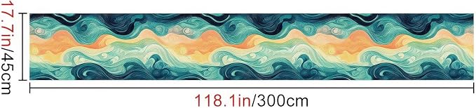 HOMETITUTE Sunset Swirl Landscape Wallpaper Peel and Stick Contact Paper Wall - Image 3