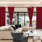 RV Blackout Curtains for Bedroom, 52 x 36 Inches Long Christmas Red | Thermal - Image 7