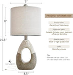 OYEARS 19” Boho Table Lamps Bedroom Living Room Set 2, Suitable - Image 2
