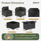 Aoxun 15 Piece Patio Furniture Set - Image 4