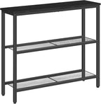 HOOBRO 29.5" Narrow Console Table, 3 Tier Entryway Table by HOOBRO
